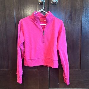 Hot pink Zella cropped sweatshirt